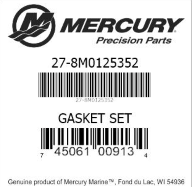 GASKET 27-8M0125352 Overhaul Gasket Set